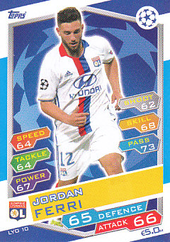 Jordan Ferri Olympique Lyonnais 2016/17 Topps Match Attax CL #LYO10